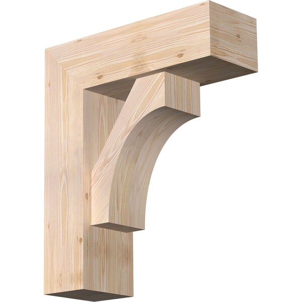 Ekena Millwork Westlake Block Smooth Bracket w/ Offset Brace, Douglas Fir, 7 1/2"W x 22"D x 26"H BKT0806X22X26WTL05SDF - main
